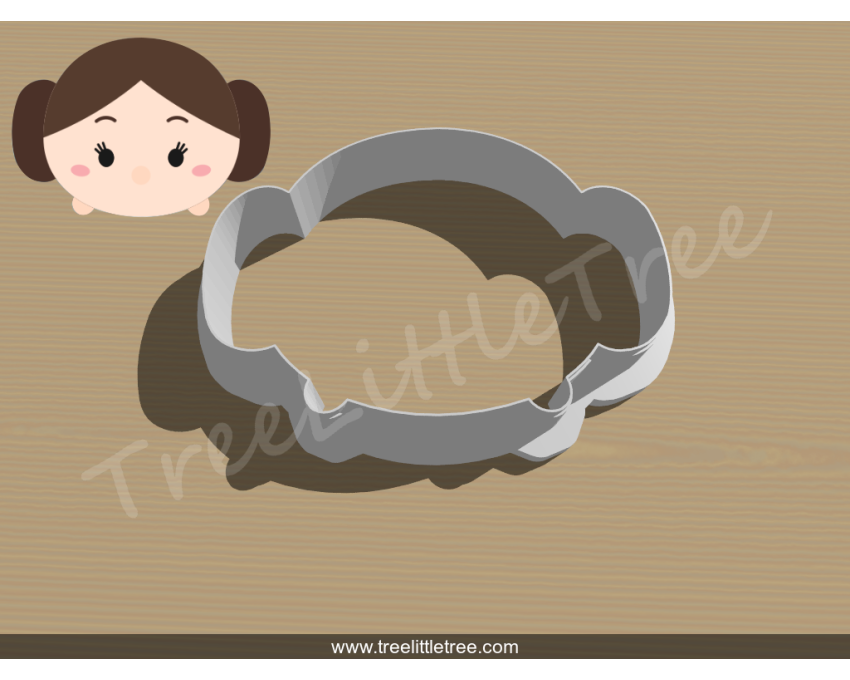 Tsum Tsum Leia Cookie Cutter. Star Wars Cookie Cutter
