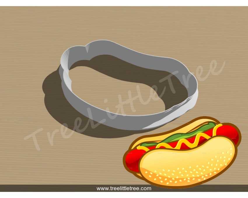 BBQ Hot Dog Cookie Cutter. Summer Season Cookie Cutter. BBQ Cookie Cutter