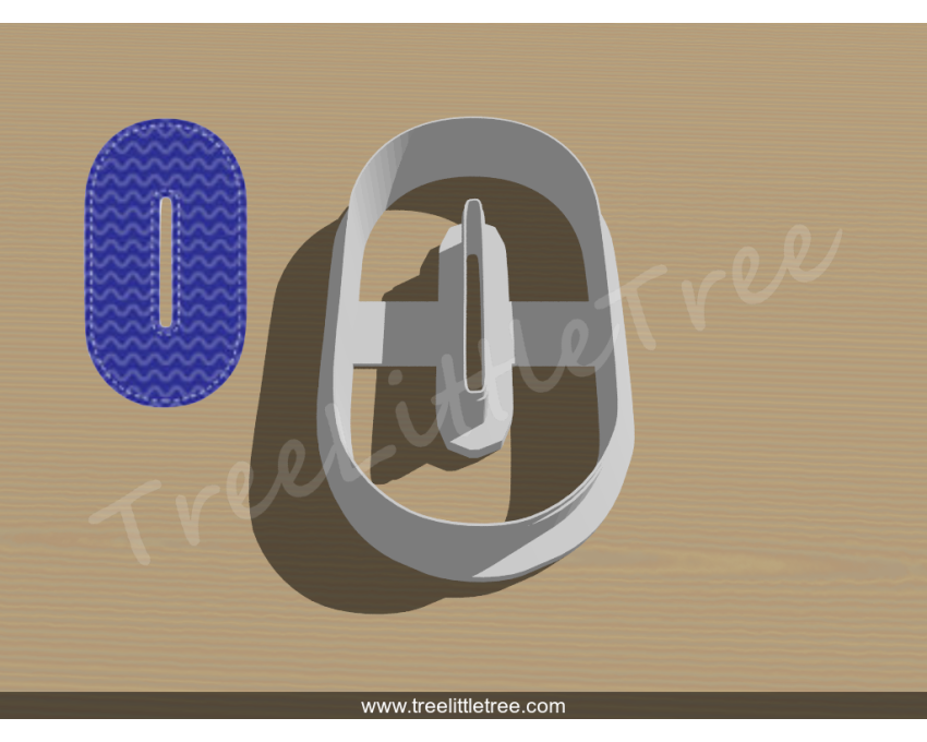 Happy Number Zero Cookie Cutter. Number Cookie Cutter