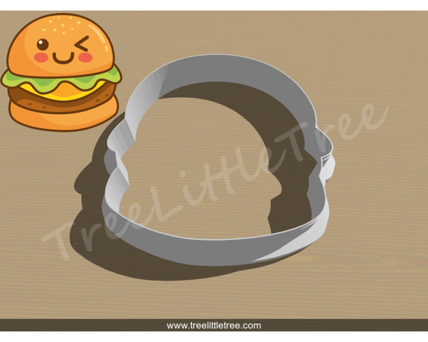 Hamburger Cookie Cutter. Summer Season Cookie Cutter. Burger Cookie Cutter