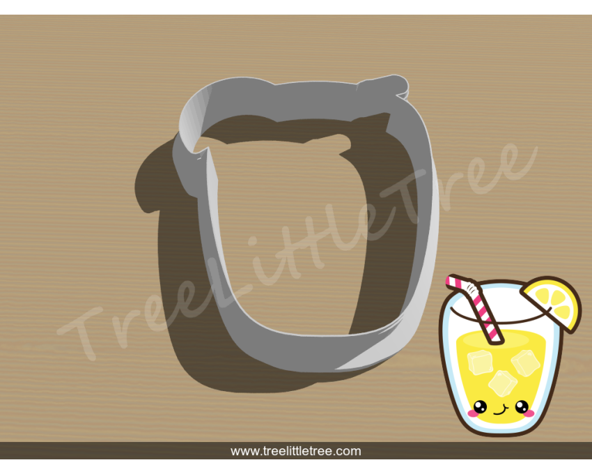 Cute Lemonade Glass Cookie Cutter. Summer Season Cookie Cutter. Lemonade Cookie Cutter