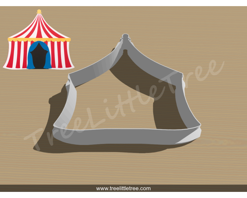 Circus Tent Cookie Cutter. Baby Shower Cookie Cutter. Circus Baby Cookie Cutter