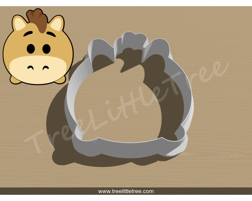 Toy Story Bullseye Tsum Tsum Cutter. Disney cookie cutter. Cartoon Cookie Cutter