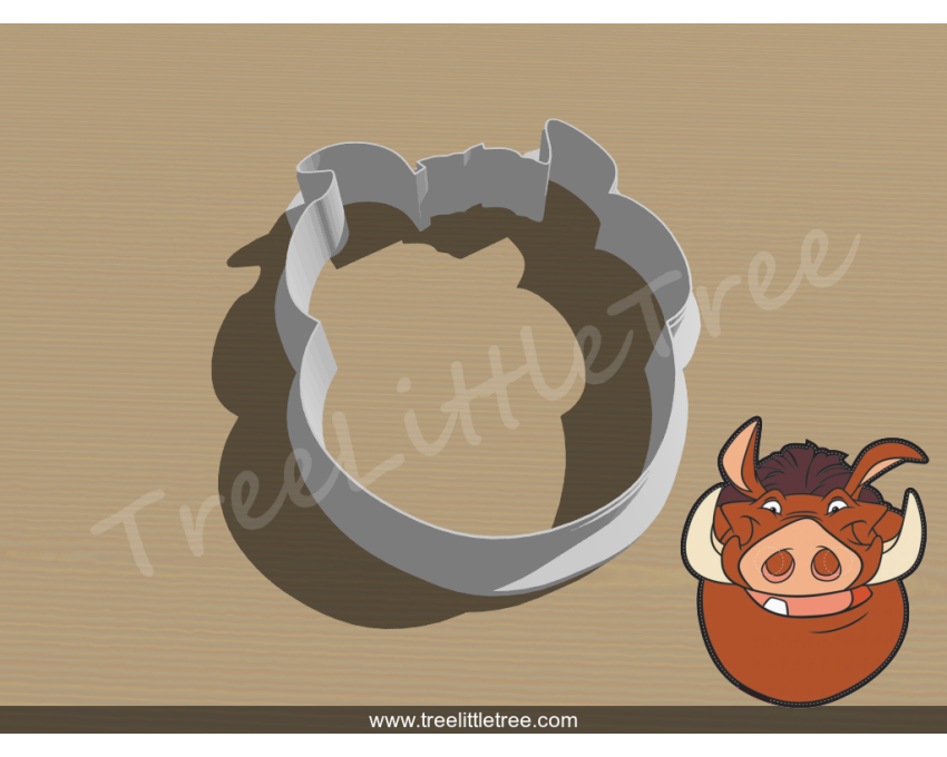 Pumbaa Head Cookie Cutter. Disney cookie cutter. Lion King Cookie Cutter