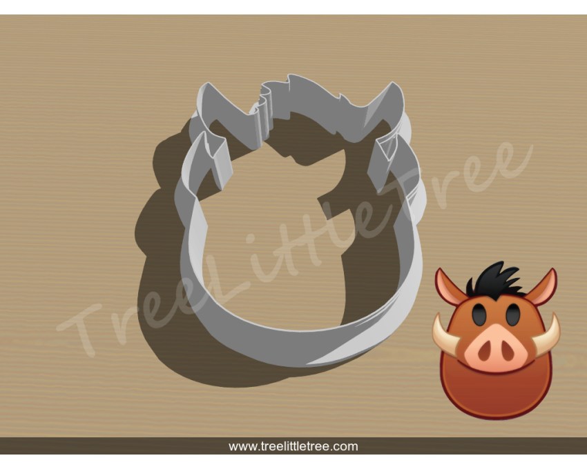 Pumbaa Emoji Cookie Cutter. Disney cookie cutter. Lion King Cookie Cutter