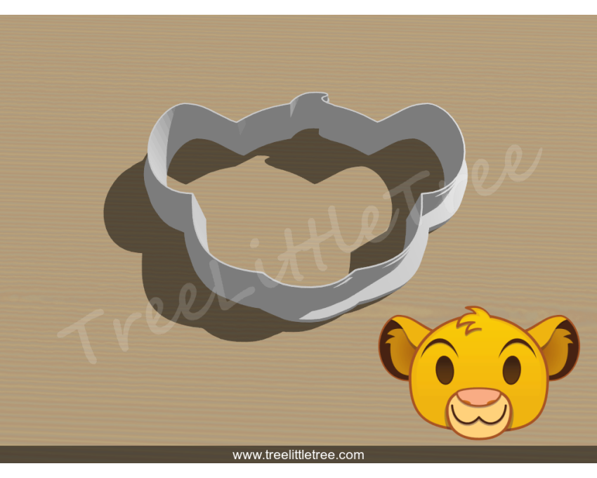 Simba Emoji Cookie Cutter. Disney cookie cutter. Lion King Cookie Cutter
