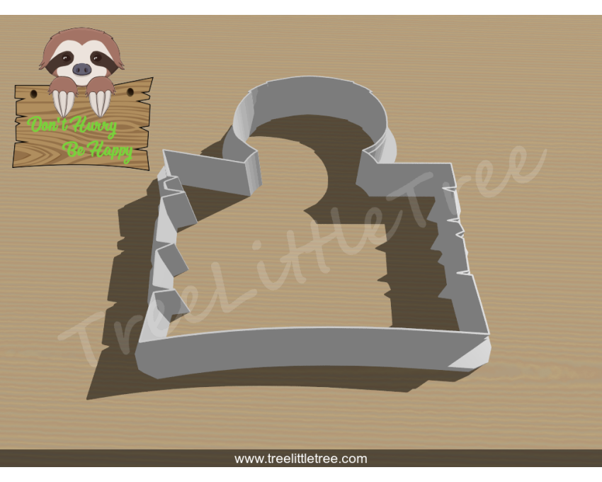 Sloth Plaque Cookie Cutter. Animal Cookie Cutter