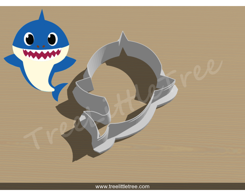 Baby Shark Style 1 Cookie Cutter. Baby Shark cookie cutter. Pinkfong Cookie Cutter