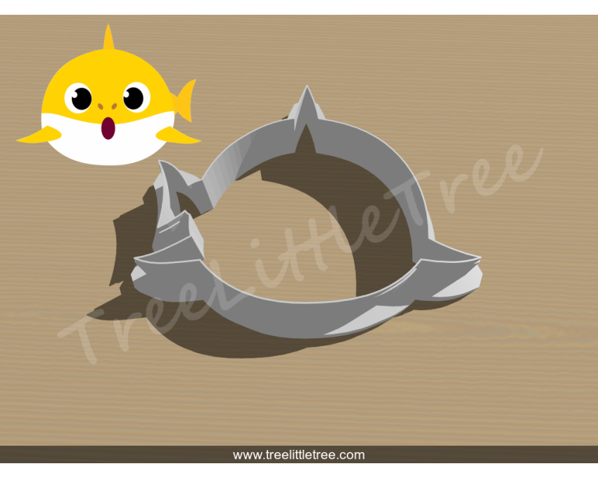 Baby Shark Style 2 Cookie Cutter. Baby Shark cookie cutter. Pinkfong Cookie Cutter