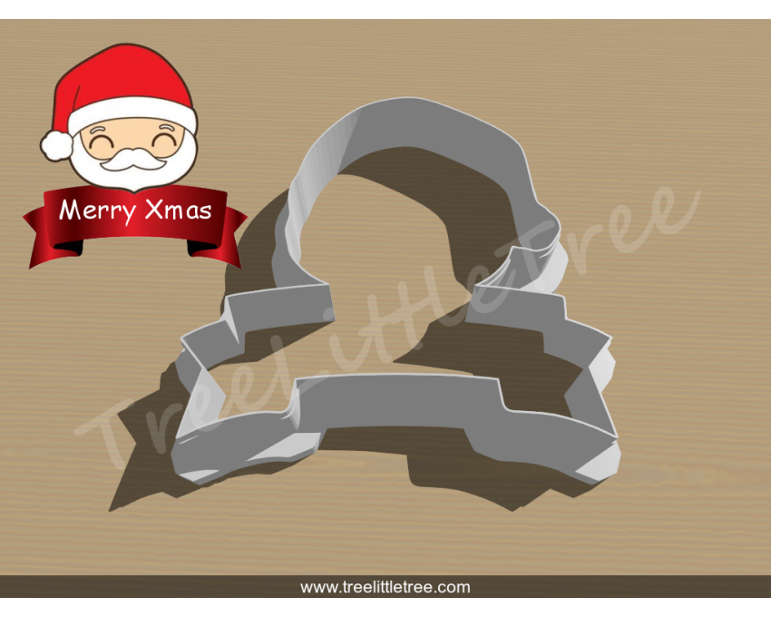 Santa Claus Banner Cookie Cutter. Christmas Cookie Cutter