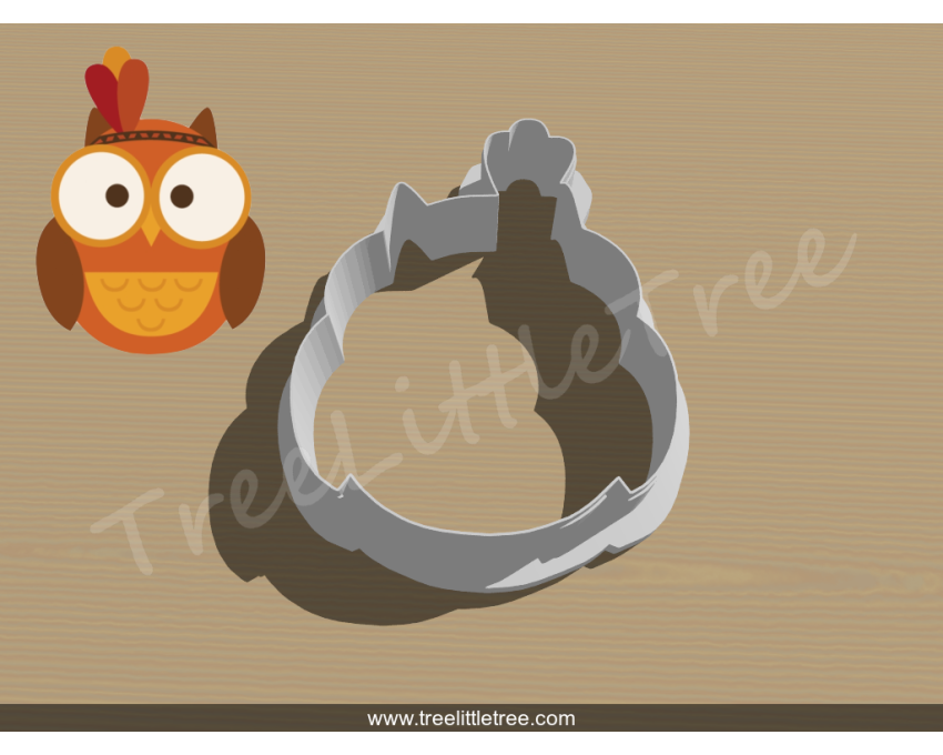 Native Owl Cookie Cutter. Fall Season Cookie Cutter. Thanksgiving Cookie Cutter
