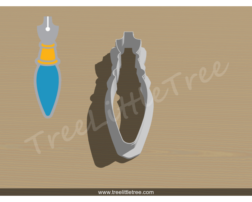 Dip Pen Cookie Cutter. Painting Cookie Cutter. School Cookie Cutter