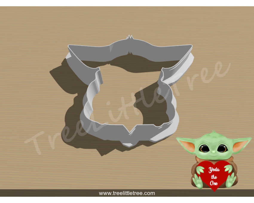 Yoda The One Cookie Cutter. Valentine's day Cookie Cutter. Star War Cookie Cutter