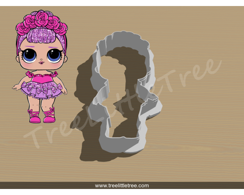 Sugar Queen Doll Full Body Cookie Cutter. LOL Dolls Cookie Cutter. Unicorn Cookie Cutter