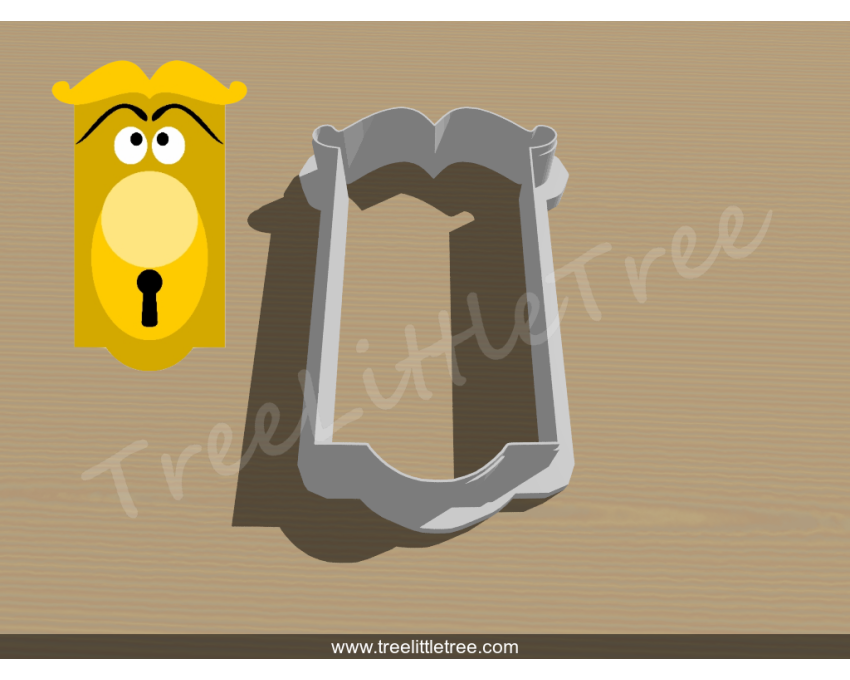 Doorknob Cookie Cutter. Alice in Wonderland Cookie Cutter