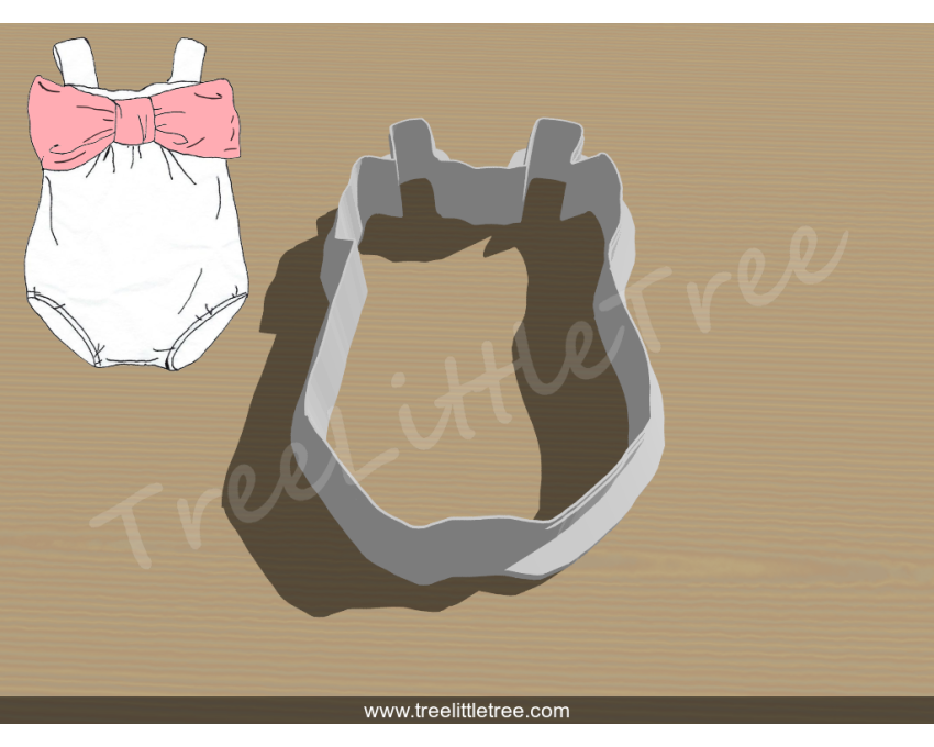 Baby Girl Onesie Style 3 Cookie Cutter. Baby Shower Cookie Cutter. 