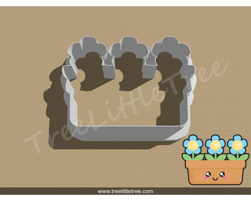 House Plant Style 2 Cookie Cutter. Plant Cookie Cutter. Flower Cookie Cutter