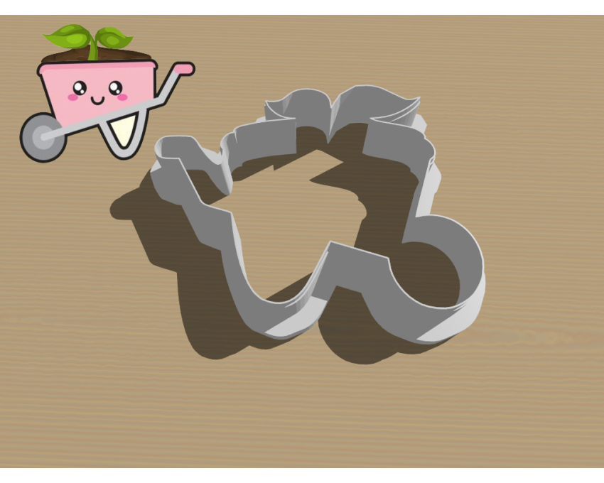 Yard Cart Cookie Cutter. Garden Theme Cookie Cutter