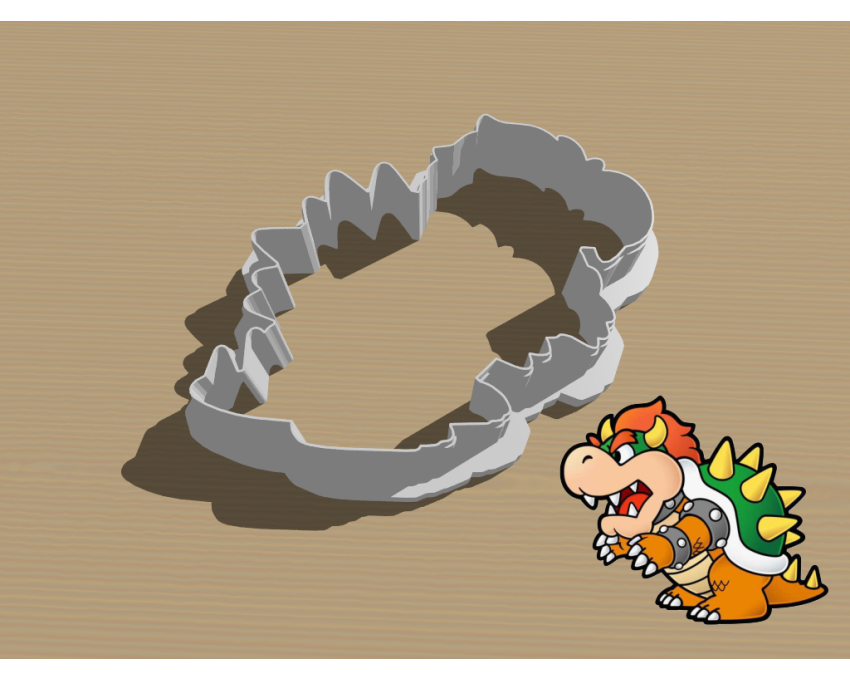 Bowser Cookie Cutter. Super Mario Cookie Cutter