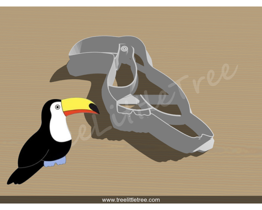 Toucan Cookie Cutter. Bird Cookie Cutter