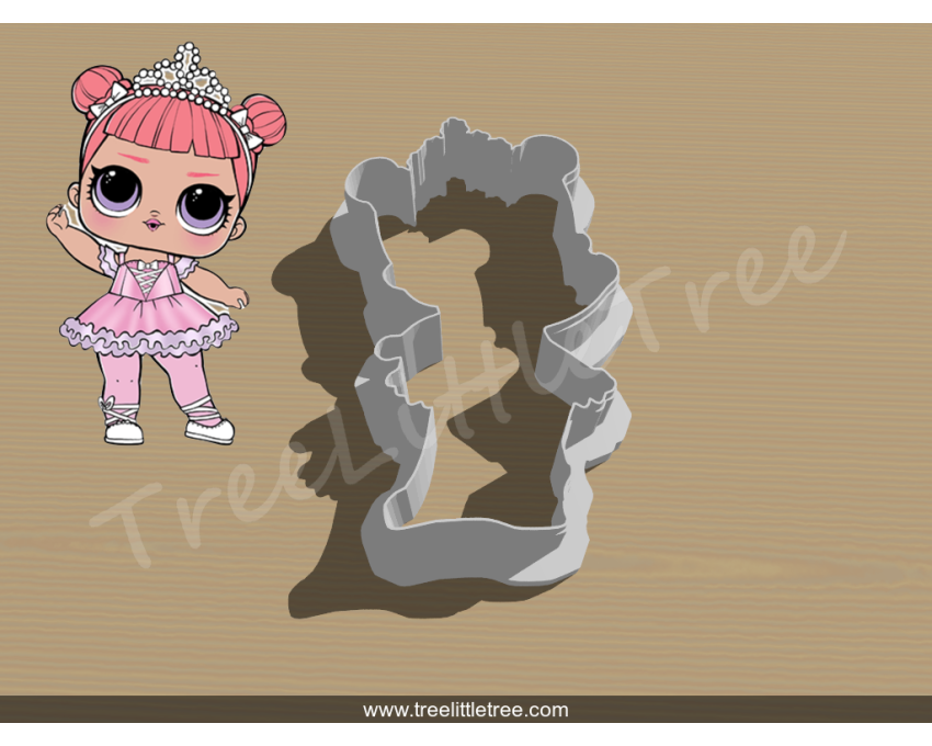 Center Stage Full Body Cookie Cutter. LOL Dolls Cookie Cutter