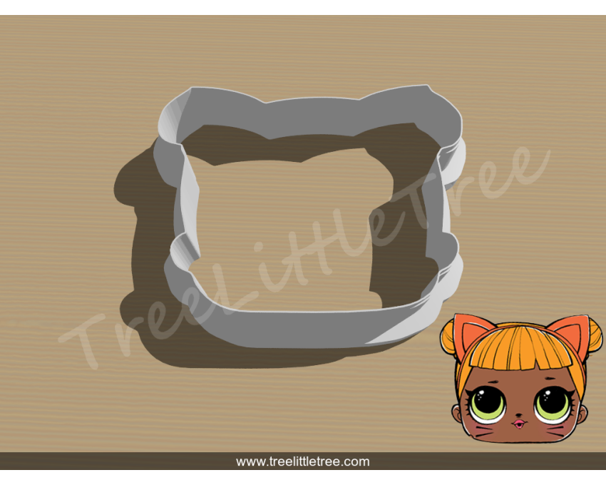 Baby Cat Cookie Cutter. LOL Dolls Cookie Cutter