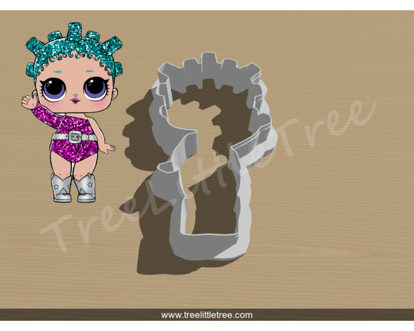 Cosmic Queen Full Body Cookie Cutter. LOL Dolls Cookie Cutter