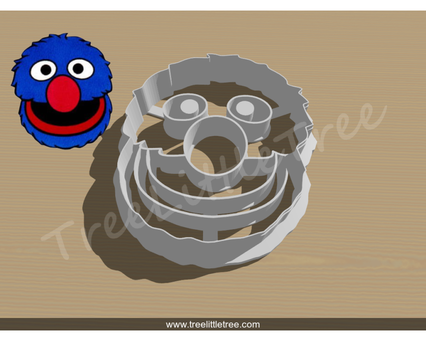 Grover Detailed Cookie Cutter. Cartoon Cookie Cutter. Sesame Street Cookie Cutter