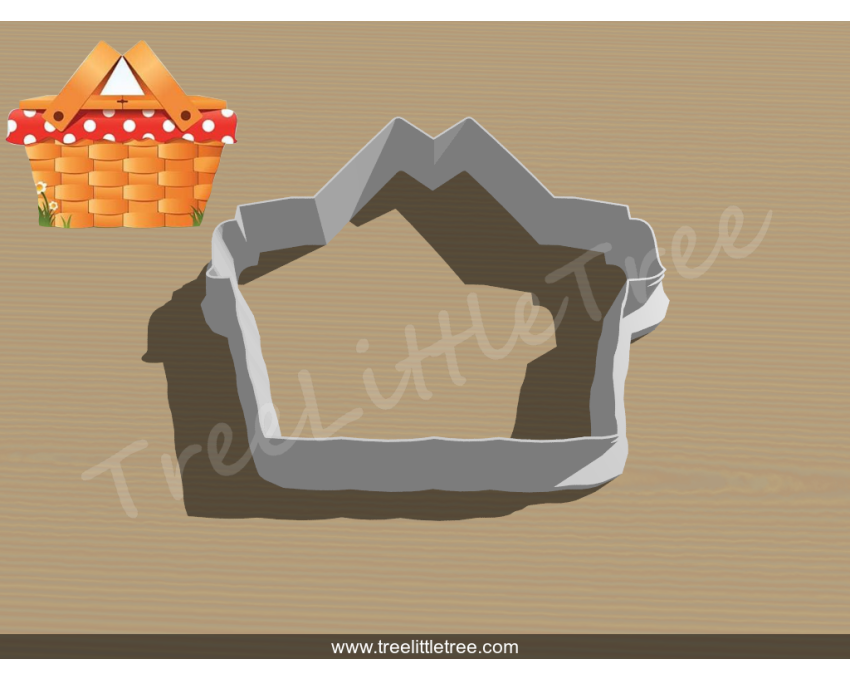 Picnic Basket Cookie Cutter. Unique Cookie Cutter