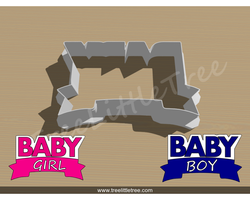 Baby Plaque Cookie Cutter. Baby Shower Cookie Cutter