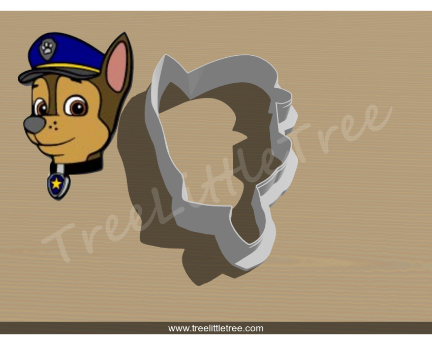 Chase  Style 2 Cookie Cutter. Cartoon Cookie Cutter. PAW Patrol Cookie Cutter