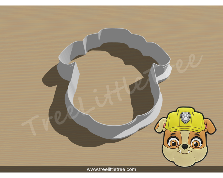 Rubble Cookie Cutter. Cartoon Cookie Cutter. PAW Patrol Cookie Cutter