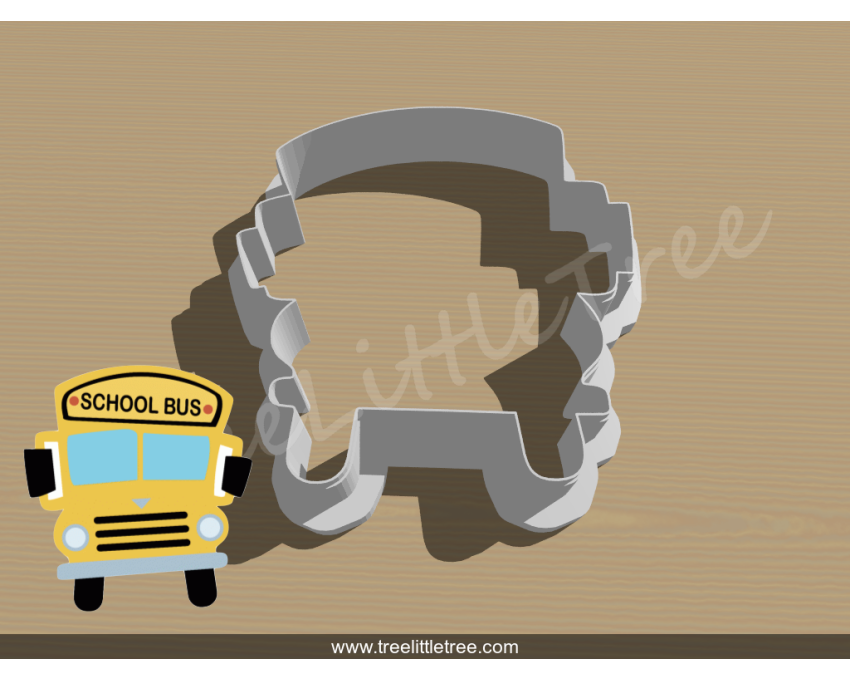 School Bus Front Cookie Cutter. Car Cookie Cutter