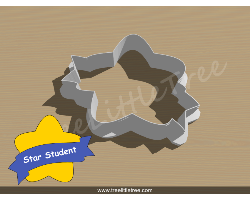 Star Student Name Plaque Cookie Cutter. School/Grad Cookie Cutter