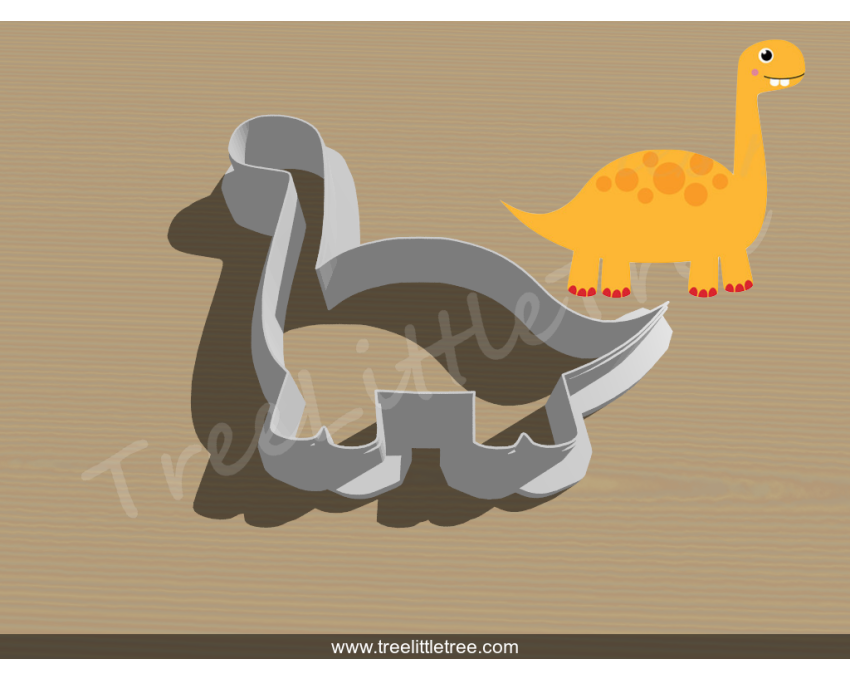 Dinosaur Style 3 Cookie Cutter. Animal Cookie Cutter