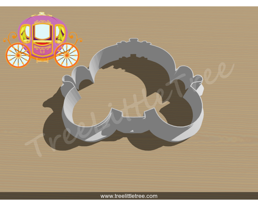 Cinderella Carriage Cookie Cutter. Cartoon Cookie Cutter. Disney Cookie Cutter