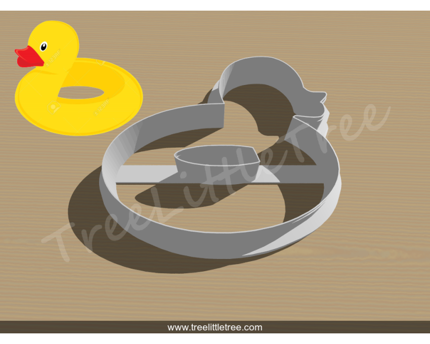 Duck Floatie Detailed Cookie Cutter. Floatie Cookie Cutter. Summer Season Cookie Cutter