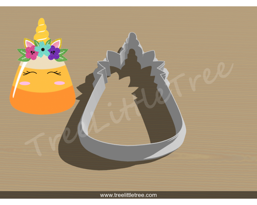Candy Corn Unicorn Cookie Cutter. Halloween Cookie Cutter. Unicorn Cookie Cutter.