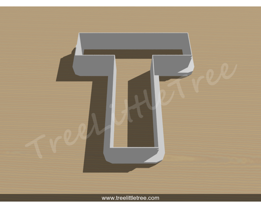 Letter T Cookie Cutter. Alphabet Cookie Cutter