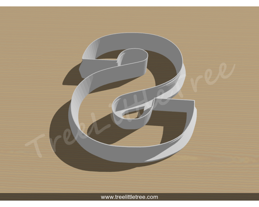 Letter S Cookie Cutter. Alphabet Cookie Cutter