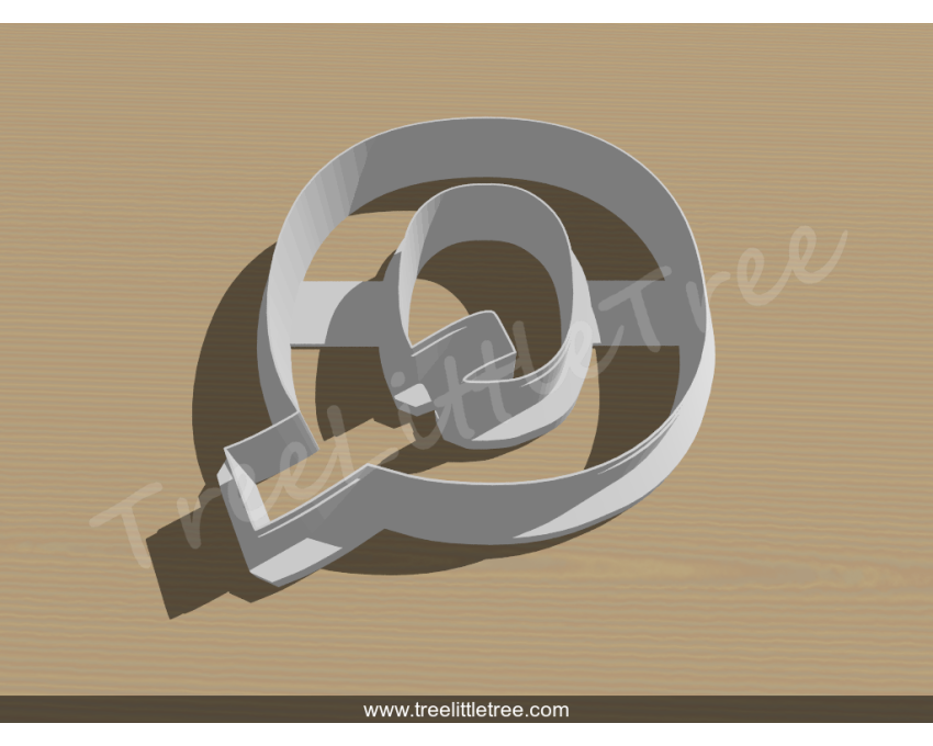 Letter Q Cookie Cutter. Alphabet Cookie Cutter