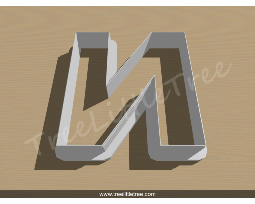 Letter N Cookie Cutter. Alphabet Cookie Cutter