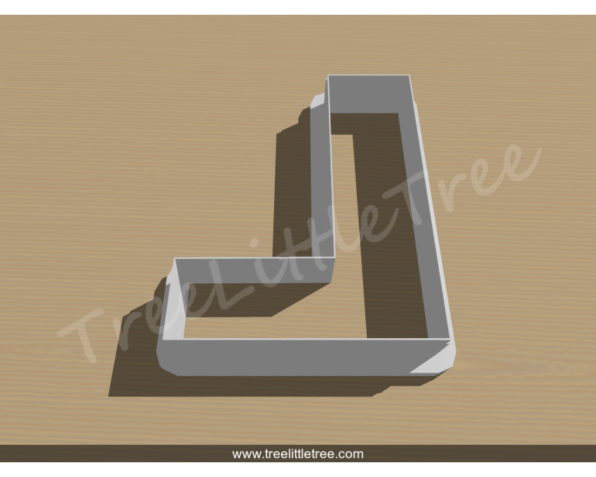 Letter L Cookie Cutter. Alphabet Cookie Cutter