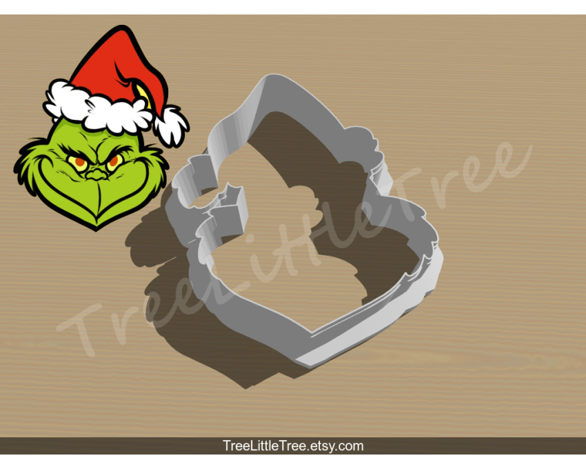 Christmas Grinch Cookie Cutter. Christmas Cookie Cutter