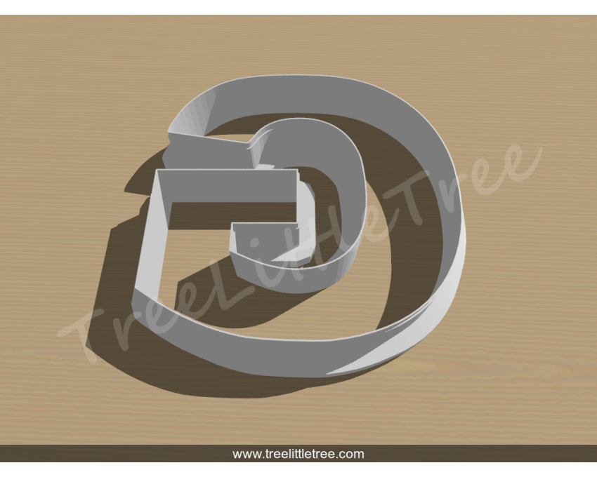 Letter G Cookie Cutter. Alphabet Cookie Cutter