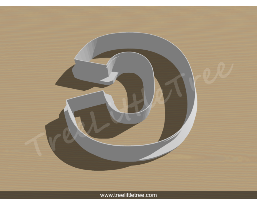 Letter C Cookie Cutter. Alphabet Cookie Cutter