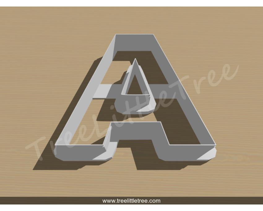 Letter A Cookie Cutter. Alphabet Cookie Cutter