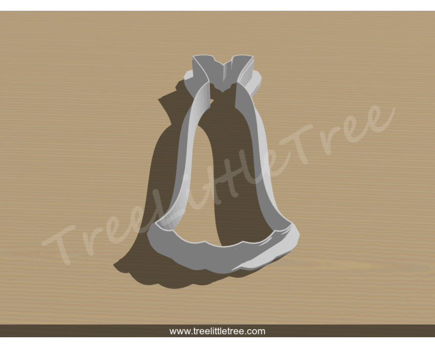 Wedding Dress Style 6 Cookie Cutter. Wedding Cookie Cutter