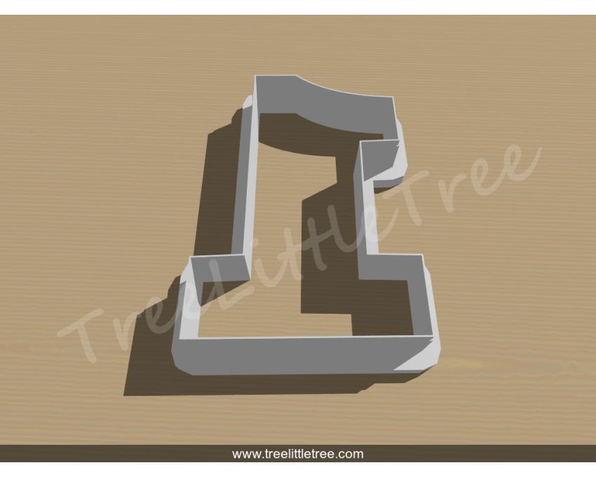 Bold Number One Cookie Cutter. Number Cookie Cutter