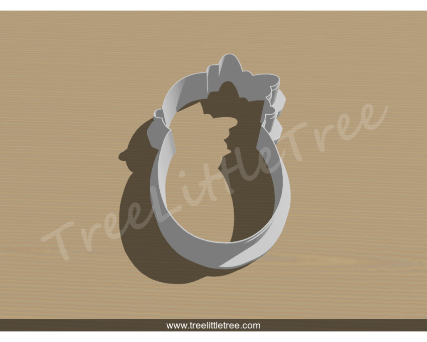 Baby Girl in Wrap Cookie Cutter. Baby Shower Cookie Cutter